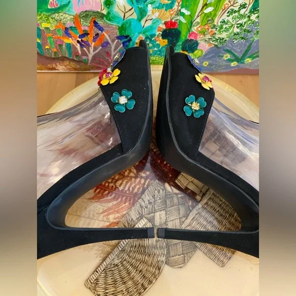 Betsey Johnson Lenox T-Strap Dress Sandals, High Heels, Blk, Multi Color, 8.5 - Picture 9 of 16